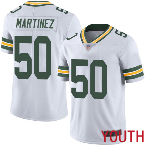 Green Bay Packers Limited White Youth #50 Martinez Blake Road Jersey Nike NFL Vapor Untouchable->youth nfl jersey->Youth Jersey